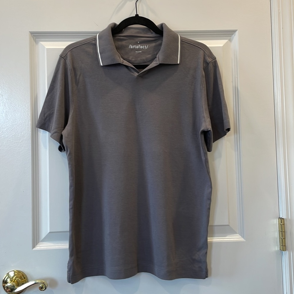 Artefact Men’s Jane Ice Cotton Johnny Collar Polo M